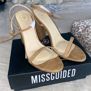 Miss guided Faux suede heel sandals
